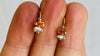 Vintage Ecuadorian Gold Earrings With Crystal. 18kt. 0389