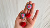 Alebrije Heart and Pompom Earrings. Sterling Silver. Atelier Aadya. 1174