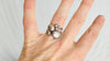 Silver Pebble Stacked Ring. Handmade Sterling Silver Jewelry. Size 7. 2631