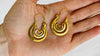 Gold Plated Oaxacan Earrings. Traditional Design. Sterling Silver. Vermeil. Oaxaca, Mexico. 0386