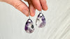 Amethyst & Sterling Silver Drop Earrings. 0599