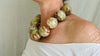 Banded Onyx Beaded Necklace. Huge Spheres.