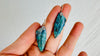 Chrysocolla Leaf Earrings. Sterling Silver. Atelier Aadya. 2355