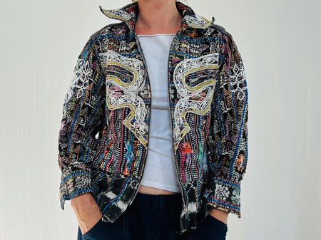 Vintage Solola Jacket. Guatemalan. Hand-Woven & Embroidered. 4372