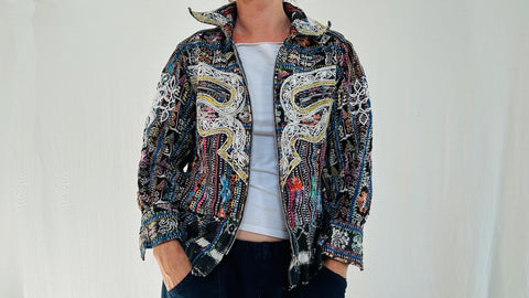 Vintage Solola Jacket. Guatemalan. Hand-Woven & Embroidered. 4372