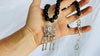 Monte Alban Pendant on Black Jade Necklace. Sterling Silver. Oaxaca, Mexico. Zapoteco. 2848