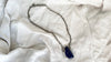 Lapis Lazuli Pendant on Sterling Silver Chain Necklace. 0891