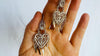 Oaxacan Filigree Heart Earrings. Sterling Silver. Mexico. 2807