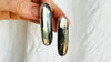 Apache Gold Silver Post Earrings. Rare Pyrite. Sterling. One-of-a-Kind. 3018