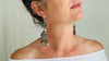 Vintage Uzbek Earrings. Jhumkas with Turquoise and Coral Earrings. Handmade Sterling Silver. 2532
