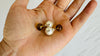 Amber Barbell Earrings. Double Sided. Sterling Silver. 2082