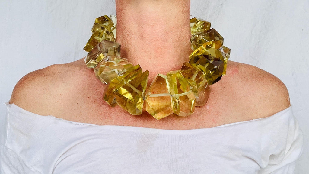 Citrine and Sterling Silver Necklace. Atelier Aadya