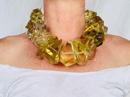 Citrine and Sterling Silver Necklace. Atelier Aadya