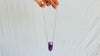 Amethyst Pendant Necklace. Chunky Silver Chain. Sterling Silver. 2293