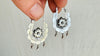 Mazahua Flower Earrings. Sterling Silver. Arracadas. Mexico. Frida Kahlo. 2790