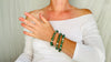Trio of Guatemalita Bracelets. Beaded with Sterling Silver. Mayan Jewelry. Handmade Gift for Her. 2658