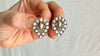 Victorian Style Crystal Post Earrings. Sterling Silver 1081