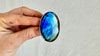 Fiery Oversized Labradorite Ring. Gorgeous Blue. Adustable. 1138