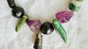 Fluorite & Guatemalita Necklace with Barro Negro. Handcrafted Designer Necklace.