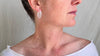 Quartz Crystal Flat Hoop Earrings. SCRATCH N DENT. Atelier Aadya. 4402