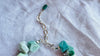 Green Flower Agate Necklace. Handmade Sterling Silver Designer Jewelry. 2838