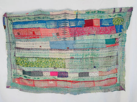 Fine Vintage Kantha Quilt from Bengal, India. Textile Art. 4249