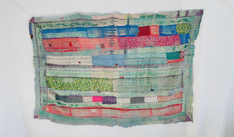 Fine Vintage Kantha Quilt from Bengal, India. Textile Art. 4249