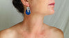 Lapis Lazuli Flower Earrings. Sterling Silver. Atelier Aadya. 2350