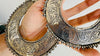 Huge Kuchi Hoop Earrings. Saw blade Afghani Hoops. 0859