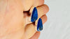 Rough Lapis Lazuli Earrings. Asymmetrical Posts. Handmade Sterling Silver Jewelry . 2203