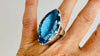 Oversized Faceted Aquamarine Cocktail Ring | Handmade Adjustable Sterling Silver | Unique Gemstone Jewelry I AAA Stone 0914