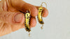 Antique Oaxacan Gold Filigree Earrings with Pearls. 10k. Mexico. Frida Kahlo. 4015
