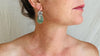 Guatemalan Jade Earrings. Sterling Silver. 0667