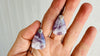 Amethyst & Sterling Silver Drop Earrings. 2699