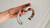 Sterling Silver and Garnet Indian Bangle. 0827