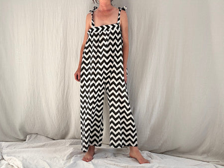 Block Printed Cotton Overalls. Cotton. One Size