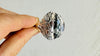 Natural Quartz Ring. Oversized. Botanicals. Size 7. 4139