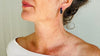 Lapis Lazuli Flat Hoop Earrings. Atelier Aadya. 4286