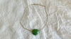 Aventurine Heart Pendant Necklace. Sterling Silver Chain.