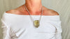 Citrine & Silver Pendant Necklace. Sterling Silver. 2228