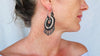 Vintage Mexican Arracadas. Sterling Silver & Pearl. Oaxaca. Mexico. Frida Kahlo