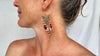 Vintage Uzbek Filigree Earrings. Vermeil. Bukhari. Pearls & Semi-Precious Stones. 2140
