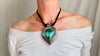 Turquoise Pendant Necklace. Adjustable Length. Sterling Silver. Nepal. 1043