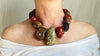 Red Jasper, Mookaite, Ammonite Necklace. Sterling Silver. Skull.