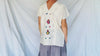 Hand-Embroidered Oaxacan Blouse. Sacred Heart Motif. All Cotton.