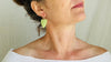 Serpentine Heart Earrings. Handmade Sterling Silver Designer Earrings. 2433