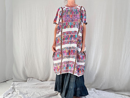 Hand Woven Amuzgo Huipil Dress. Guerrero, Mexico.