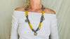 Kuchi Coin Necklace. Multistrand Beaded Jewelry. 4301