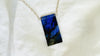 Labradorite Pendant Necklace. Heavy Sterling Silver Chain. Flashy Blue Stone. Designer Jewelry. 2678