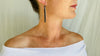 Obsidian Sliver Earrings. Sterling Silver. 2347